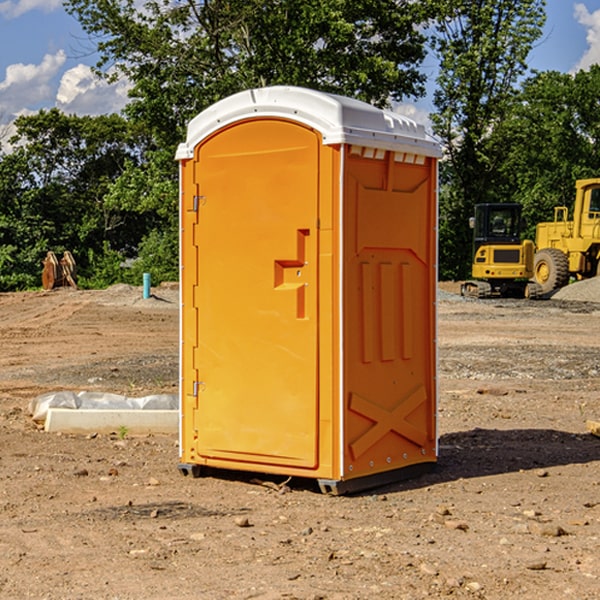 how often are the portable restrooms cleaned and serviced during a rental period in New Market